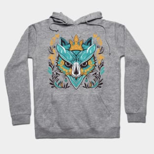 Illustration of a wolf mandala Hoodie